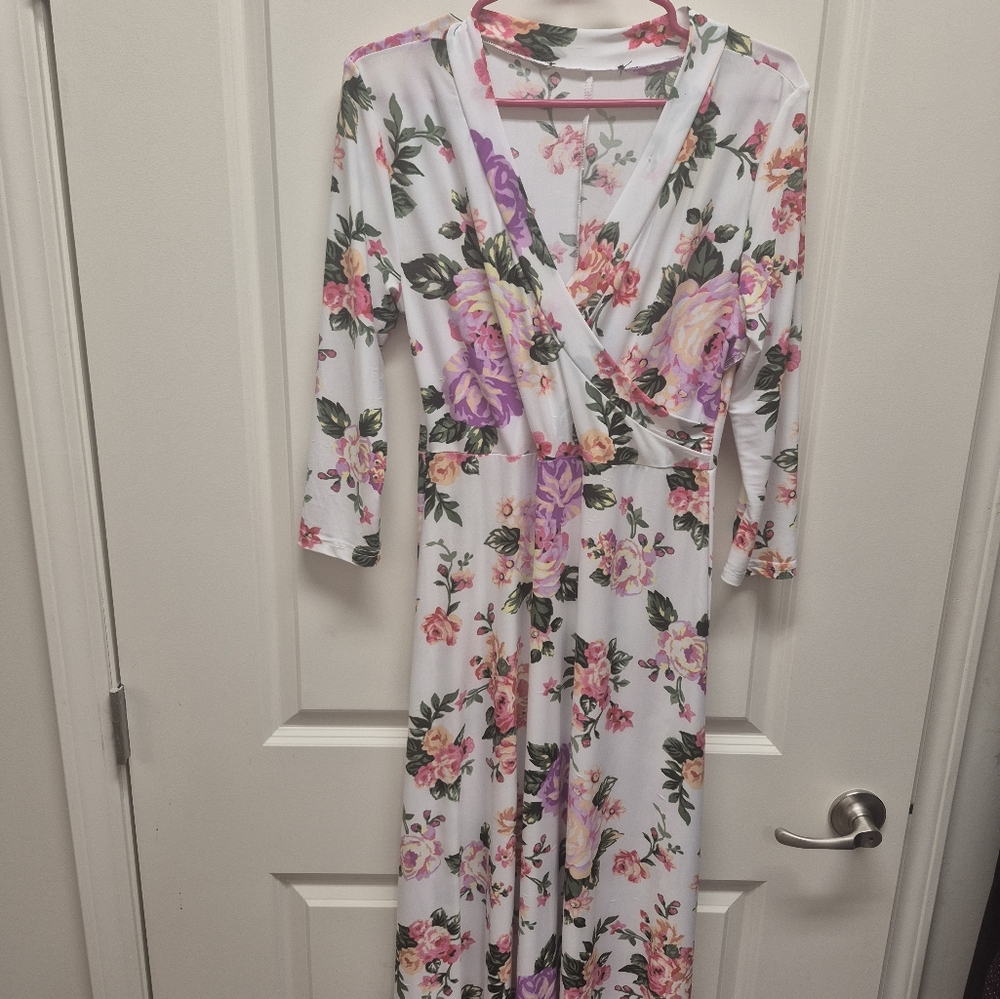 Floral Long Sleeve Maxi Dress